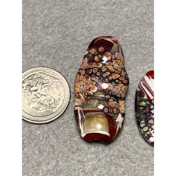 Handmade Glass Lampwork Focal Beads Set of 2 - Picture 3 of 7